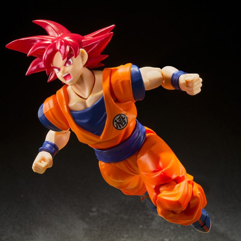 DBZ Super Sh Figuarts Super Saiyan God Son Goku God Of Virtue 14cm 